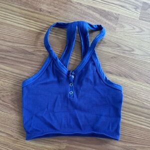 Free People Royal Blue Ribbed Tank